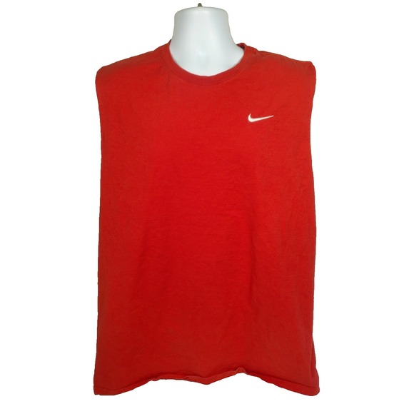 Nike Mens Size XXL 2XL Red Tank Top Sleeveless Shirt - Picture 1 of 5